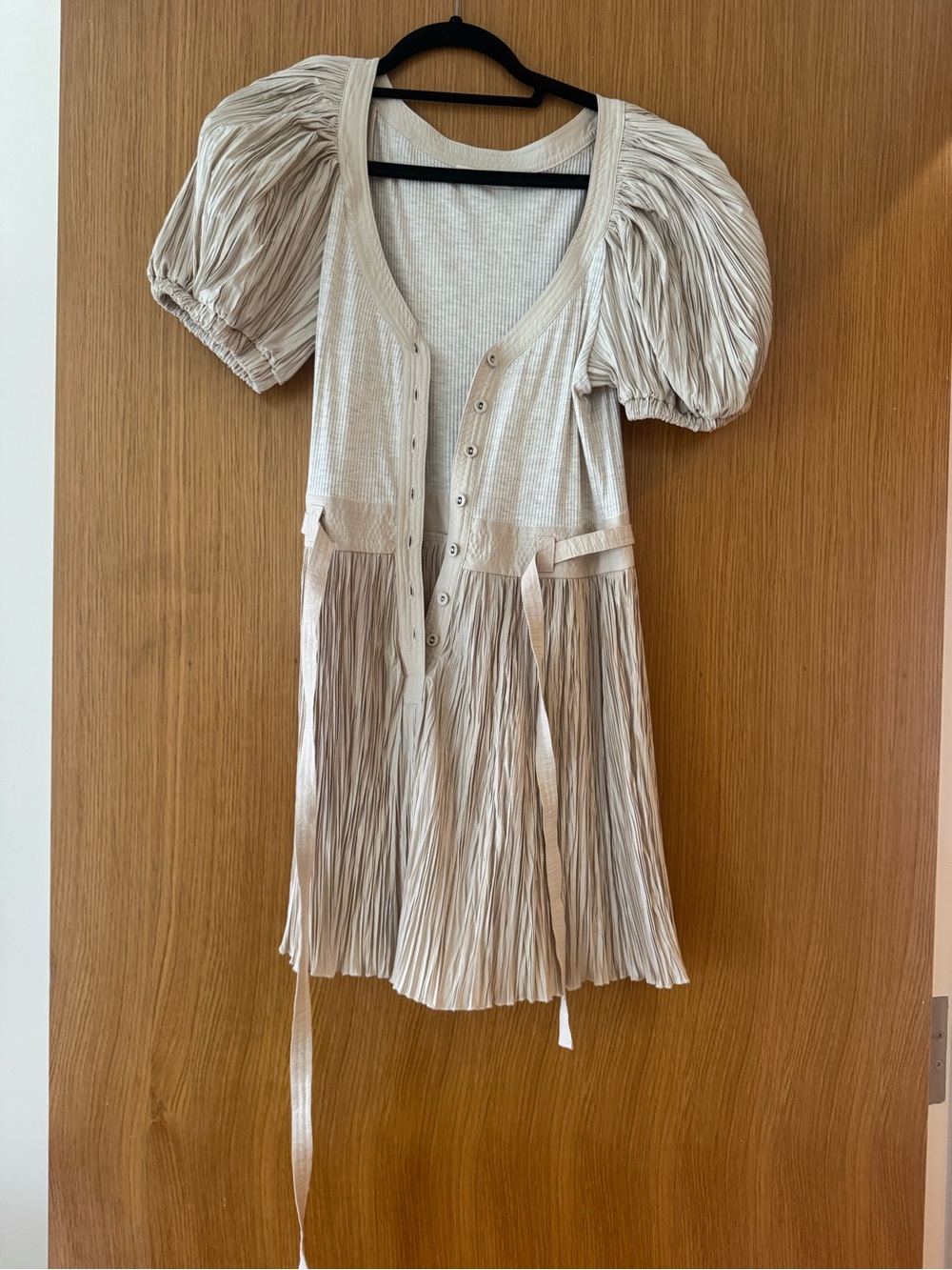 Ulla Johnson Cream Pleated Jumpsuit